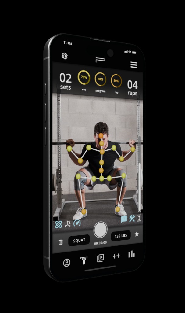 POSE Track interface at an angle showing live training capture.